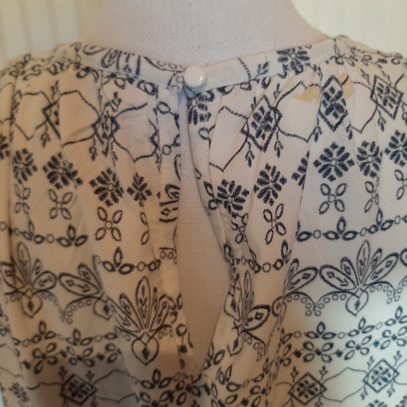 NWT Loft Sleeveless Lightweight Pullover Dress White and Navy Horizontal Print - Picture 9 of 9